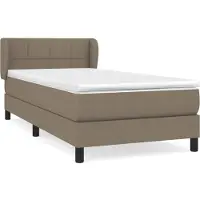 Syfax Boxspringbett mit Matratze Taupe 90x190 cm Stoff