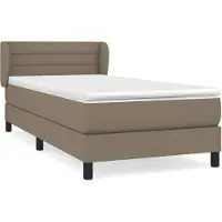 Syfax Boxspringbett mit Matratze Taupe 80x200 cm Stoff