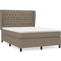 Syfax Boxspringbett mit Matratze Taupe 140x200 cm Stoff