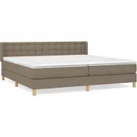 Syfax Boxspringbett mit Matratze Taupe 180x200 cm Stoff