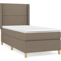 Syfax Boxspringbett mit Matratze Taupe 90x190 cm Stoff