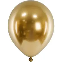 Party Deco Glänzende goldene Luftballons 46 cm 5 Stk