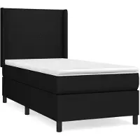 Syfax Boxspringbett mit Matratze Schwarz 90x190 cm Stoff