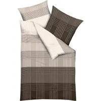 Kaeppel Biber Bettwäsche Zones 155x220 cm + 80x80 cm kaffee
