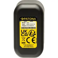PATONA Dual Ladebox für Insta 360 ONE X3 CINAQBT/A inkl. USB-C Kabel