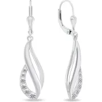 Brilio Silver - Sparkling silver earrings with zircons EA269W