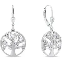 Brilio Silver Popular silver earrings Tree of Life EA311W