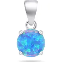 Brilio Silver - Charming silver pendant with blue opal PT76WB
