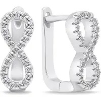 Brilio Silver Modern silver earrings Infinity EA658W