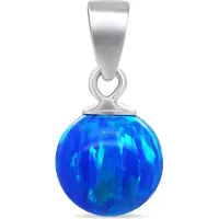 Brilio Silver Modern silver pendant with blue synthetic opal PT110WB