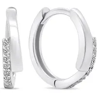 Brilio Silver - Fashion silver earrings with zircons EA558W