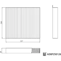 Blue Print Innenraumluftfilter mit Aktivkohle ADBP250126