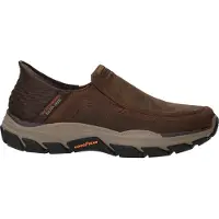 SKECHERS für Herren. 204810 Leder Slipper RF Respected Elgin Pantoffeln braun (42), Wohnung, Keine, Lässig