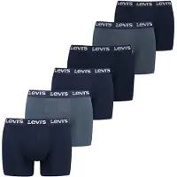 Levi's Herren Boxer-Shorts, 6er Pack - Logo Boxer Brief 6P, Cotton Stretch, ECOM