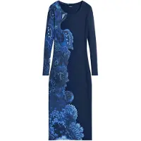 Desigual Kleid für den Alltag Limbani 25WWVK31 Dunkelblau Slim Fit