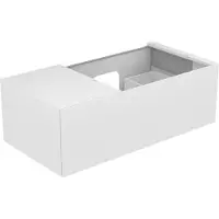 Keuco Waschtischunterbau EDITION 11 1050 x 350 x 535 mm mit LED-Innenbeleuchtung weiß/Glas weiß satiniert
