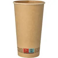 Papstar Papp-Trinkbecher "pure", 0,4 l, braun