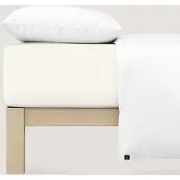 Schlafgut Spannbetttuch Casual aus Bio Baumwolle 140x200 - 160x200 cm | off-white - weiß