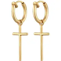 Elli Ohrringe Kreuz Creolen Ohrclips Ohne Ohrloch 925 Silber Elli Gold