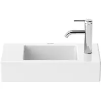 Duravit Vero Air Möbelhandwaschbecken 50x25cm, ohne Überlauf, mit Hahnlochbank, 1 Hahnloch rechts, 0724500008, Farbe: Weiß