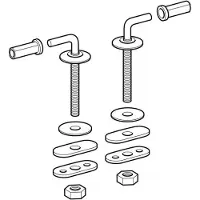 Geberit 598133000 Set Scharniere für WC-Sitz