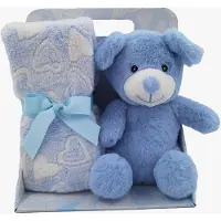 CarloBaby Decke Hund, Hellblau
