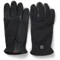 HUGO Hybrid-Handschuhe aus Nylon und Leder Grösse S