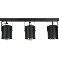 Licht-Erlebnisse Deckenstrahler 3-flammig E27 60 cm lang Schwarz schwenkbar drehbar Metall Deckenlampe Deckenleuchte Wohnzimmer Jugendzimmer
