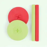 COGNIKIDS Sip Trinkhalm & Deckel 2er-Pack, Apple/Rose