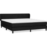 Syfax Boxspringbett mit Matratze Schwarz 160x200 cm Stoff