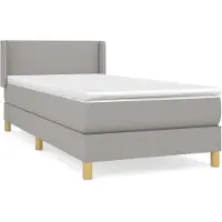 Syfax Boxspringbett mit Matratze Hellgrau 80x200 cm Stoff