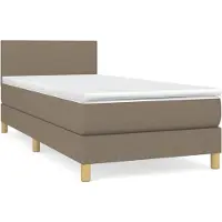 Syfax Boxspringbett mit Matratze Taupe 80x200 cm Stoff