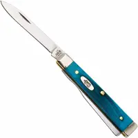 Case Knives Case Baby Doc Caribbean Blue Bone, Sawcut Jig, 25582, 6282SP Stainless Steel Taschenmesser