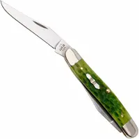 Case Knives Case Muskrat Green Apple Bone, Peach Seed Jig, 27866, MUSKRAT Stainless Steel Taschenmesser