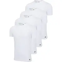 Adidas Originals Herren T-Shirt, 4er Pack - Crew Neck Shirt, Active Flex Cotton, einfarbig