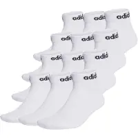 Adidas Originals Unisex Quarter Socken, 12er Pack - Linear Cushioned Ankle, Logo, gepolstert, einfarbig
