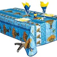 You do it Tischdecken - - Weizenstrauß - Polyester - 300 x 150 cm - blau