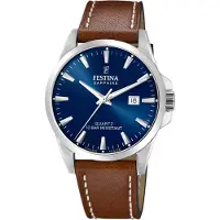 Festina Armbanduhr Swiss Made Blue - Brown