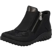 Rieker Schlupfboots "Ready2GO" Stiefelette, Casual-Boots, Profilsohle, mit seitlichem Reißverschluss