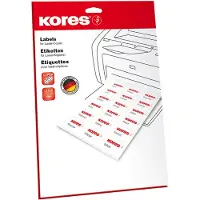 Kores Folien-Etiketten, 63,5 x 33,9 mm, transparent UV-beständig, wetterfest, abriebfest, reissfest