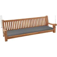 CLP Schaukelbank wetterfest Joyce mit Sitzkissen dunkelgrau Größe 186x48x8 cm
