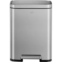 EKO - Madison Treteimer 20 Liter - Stainless Steel Plastic - Matt Edelstahl