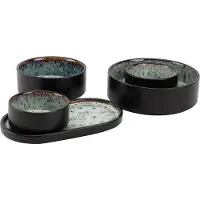 Palmer Snackschalen Coco Porzellan Blau 5-teilig Tapas-Set