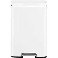EKO - Madison Treteimer 50 Liter - Stainless Steel Plastic - Matt Weiß