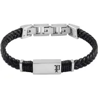 Police PEAGB0079503 Herren-Armband Ridgecord Leder Schwarz