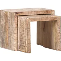 Gutmann Campesino Beistelltisch 2er Set aus Mangoholz
