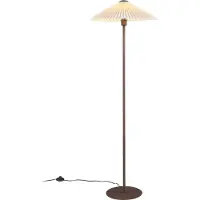 Lux.pro Stehleuchte 'Appledore' 1-flammig mit Fußschalter Metall 149 cm Braun / Weiß