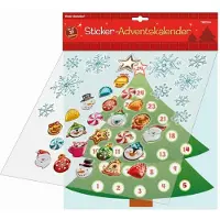 Trötsch Wiederverwendbarer Sticker-Adventskalender mit Metallic-Effekt für den Weihnachtsbaum