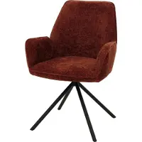 MCW Esszimmerstuhl MCW-G67, Küchenstuhl Stuhl mit Armlehne, drehbar Auto-Position, Chenille MVG rot