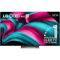 LG OLED evo AI OLED77C56LB, 195,6 cm (77"), 3840 x 2160 Pixel, OLED evo, Smart-TV, WLAN, Braun